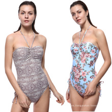 Traje de baño de una pieza de Monokini del bikiní de la venta caliente el 82% traje de baño de la honda de las mujeres del nilón 18% Spandex